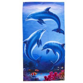 Dolphin Play Beach Towel;  30" x 60"