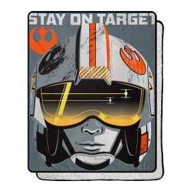 Star Wars;  Visor View Silk Touch Sherpa Throw Blanket;  40" x 50"