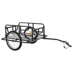 Bike Cargo Trailer 51.2"x28.7"x19.7" Steel Black