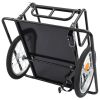 Bike Cargo Trailer 51.2"x28.7"x19.7" Steel Black