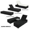 Outdoor Bed Three-Piece Flat Bed Black Four-Wire XH