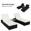 Outdoor Bed Three-Piece Flat Bed Black Four-Wire XH