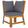 5 Piece Garden Lounge Set with Cushion Solid Acacia Wood