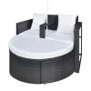 Outdoor Backyard Half-Moon Sectional Furniture Rattan Sofa  2-Piece Set