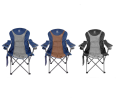 Outdoor Reclining Camping Chair 3 Position Folding Lawn Chair Supports 350 lbs