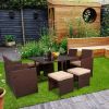 Backyard Garden PE Wicker For 8 People Dining Table Set