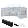 10X20ft EZ Pop Up Canopy Folding Gazebo/White