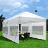 10X20ft EZ Pop Up Canopy Folding Gazebo/White