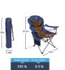 Outdoor Reclining Camping Chair 3 Position Folding Lawn Chair Supports 350 lbs