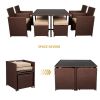 Backyard Garden PE Wicker For 8 People Dining Table Set