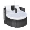 Outdoor Backyard Half-Moon Sectional Furniture Rattan Sofa  2-Piece Set